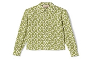 GUCCI 779352 女士绿色 花卉印花双绉真丝衬衫