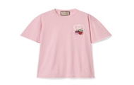 GUCCI 776596 女士粉色 饰贴饰针织棉 T恤
