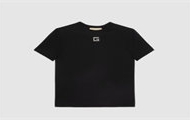 GUCCI 748287 女士黑色 饰水晶 G 针织棉 T恤