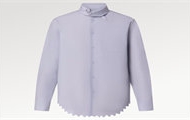 LV 1AB5F6 男士淡紫色 系结衣领长袖衬衫