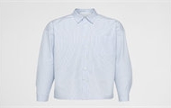 PRADA SC609 男士天蓝色 棉质衬衫