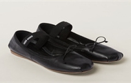 MIUMIU 5F794D 女士黑色 牛皮芭蕾平底鞋