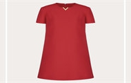 VALENTINO BVA7U01CF157 女士红色 CREPE COUTURE 短款连衣裙
