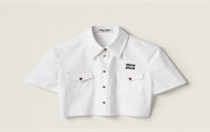 MIUMIU MK1829 女士白色 短款府绸衬衫